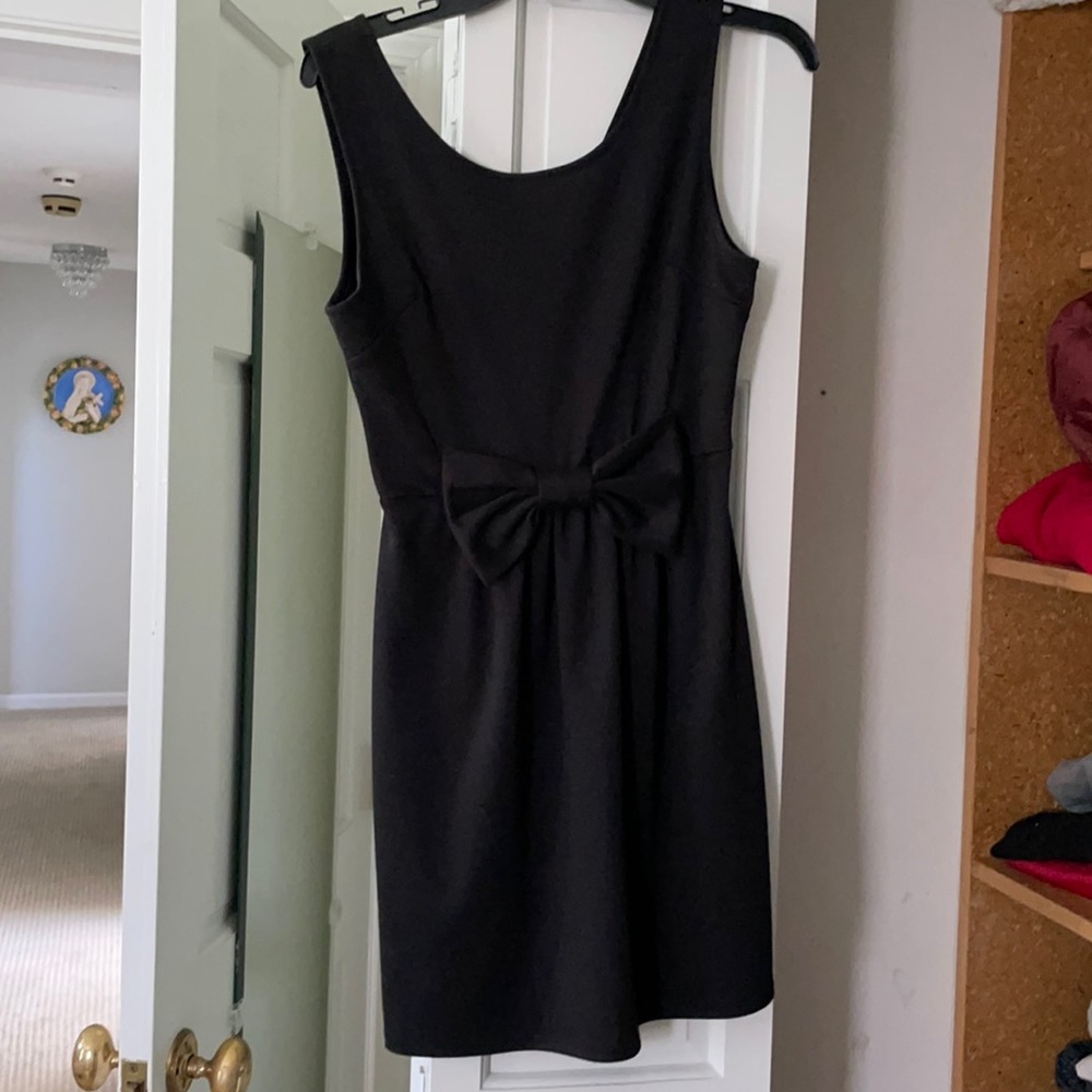 Black dress with bow